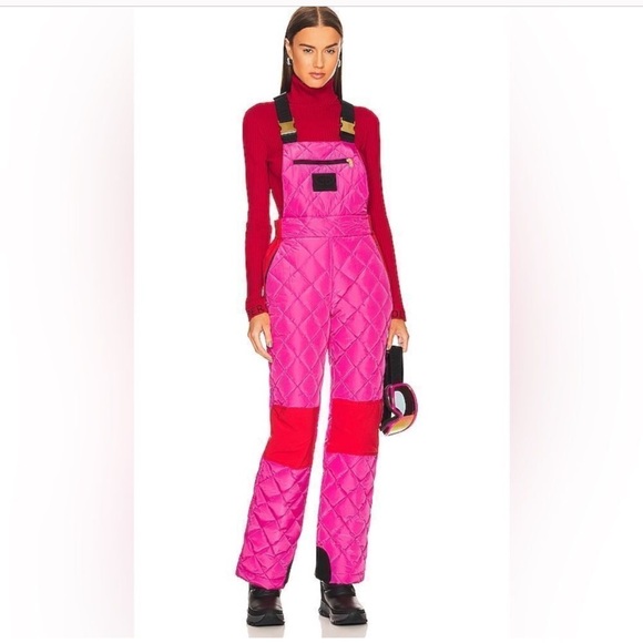 Goldbergh Pants - Goldbergh x Revolve KAYA SALOPETTE Ski Pants Overalls NWT US 6 ski bibs PINK